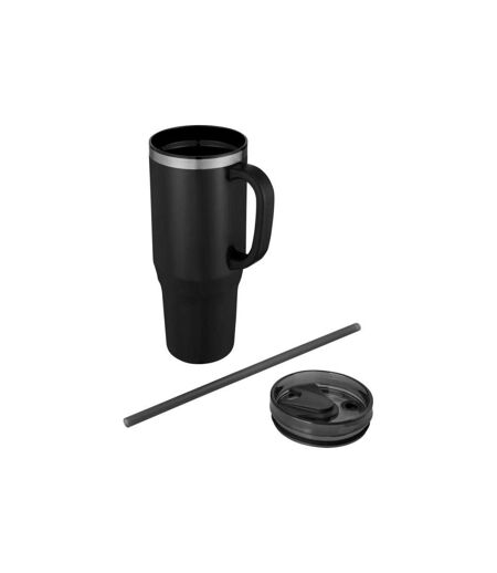 Mug Avec Paille Melbourne Taille Unique Noir Uni Generic
