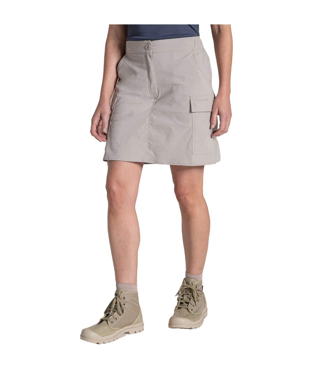 Womens/ladies Nosilife Pro Cargo Skirt Soft Mushroom Craghoppers-1