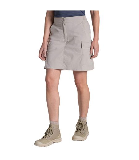 Womens/ladies Nosilife Pro Cargo Skirt Soft Mushroom Craghoppers
