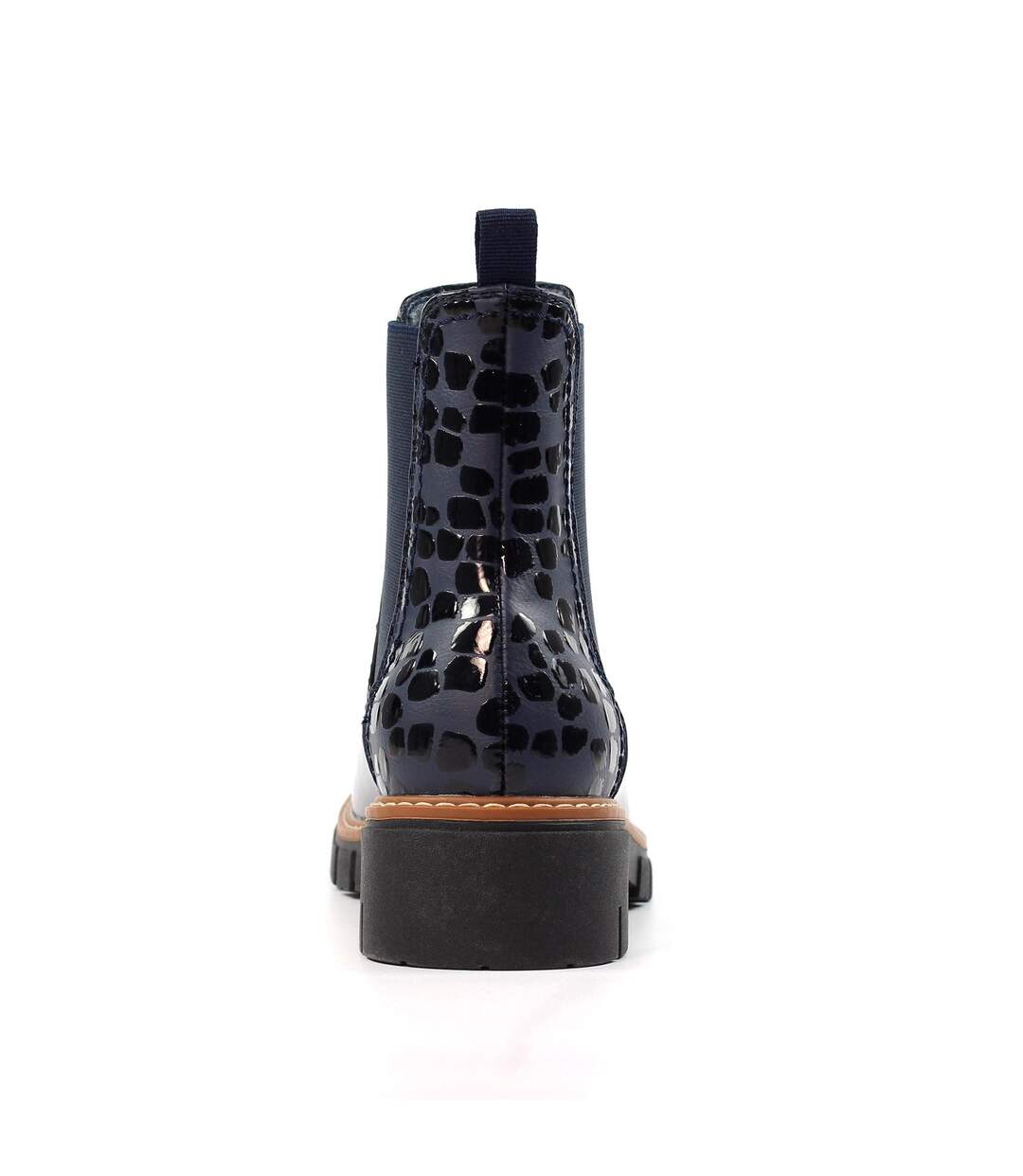 Bottines Motif/style Verni Peace Femme Bleu Lunar-2