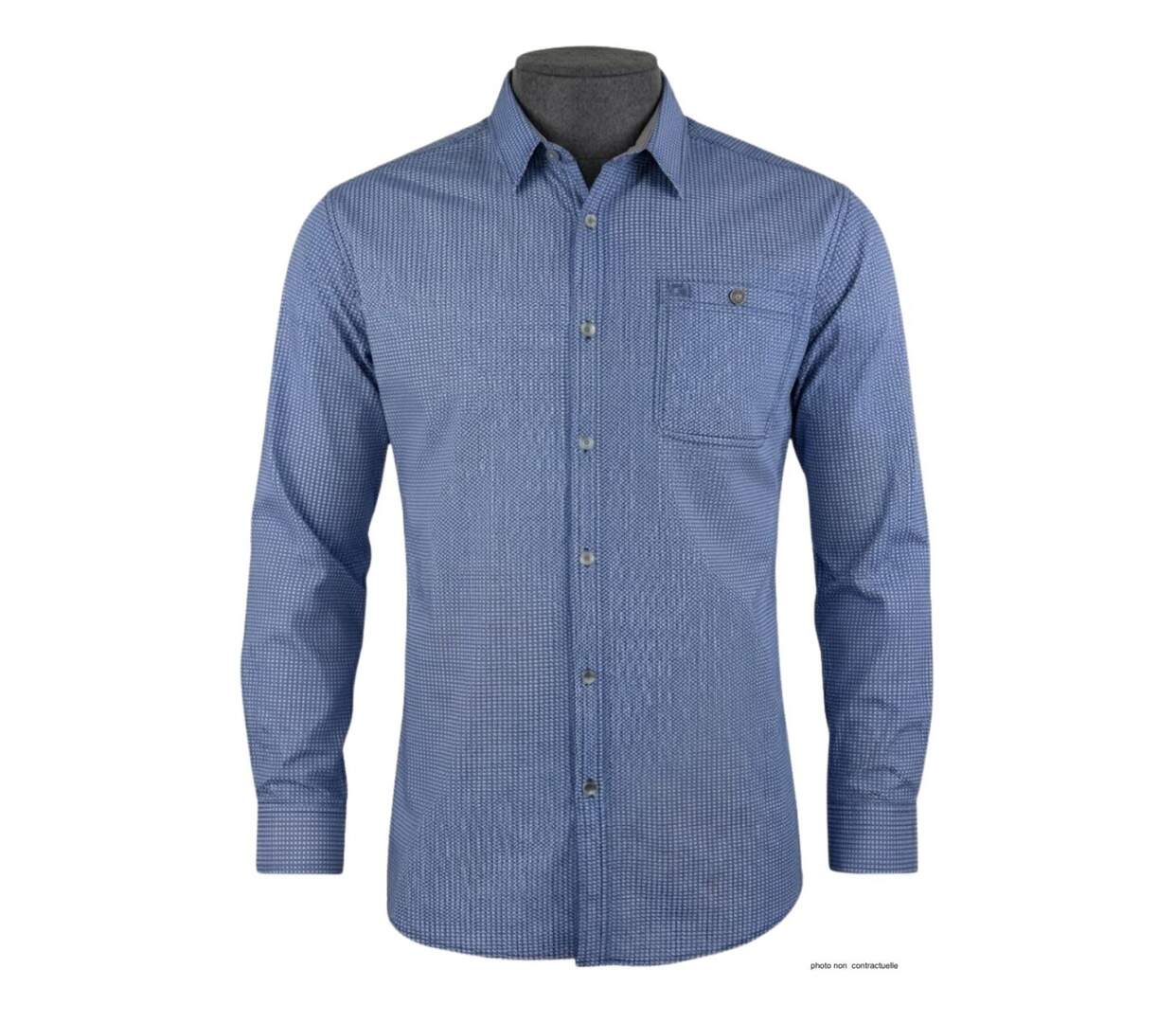 CHALLENGER TRABAN1 - Chemise à carreaux manches longues imprimée en pur coton pour un style élégant-3