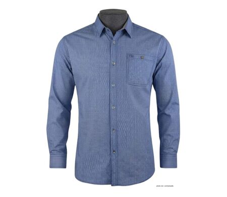 CHALLENGER TRABAN1 - Chemise à carreaux manches longues imprimée en pur coton pour un style élégant