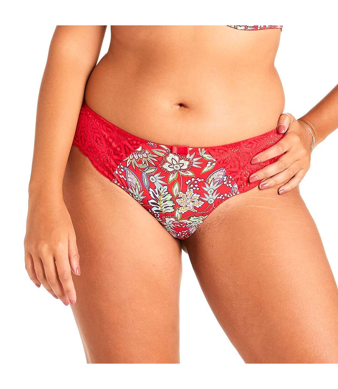 Tanga multico rouge Aria