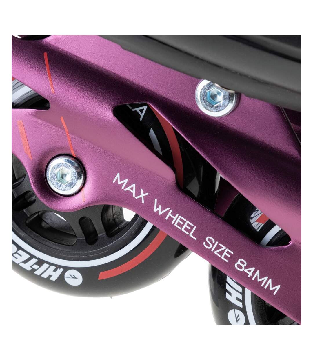 Patins À Roulettes Alignées Rizzo Femme 39 Fr Noir Blanc Violet Foncé Hi-Tec-3