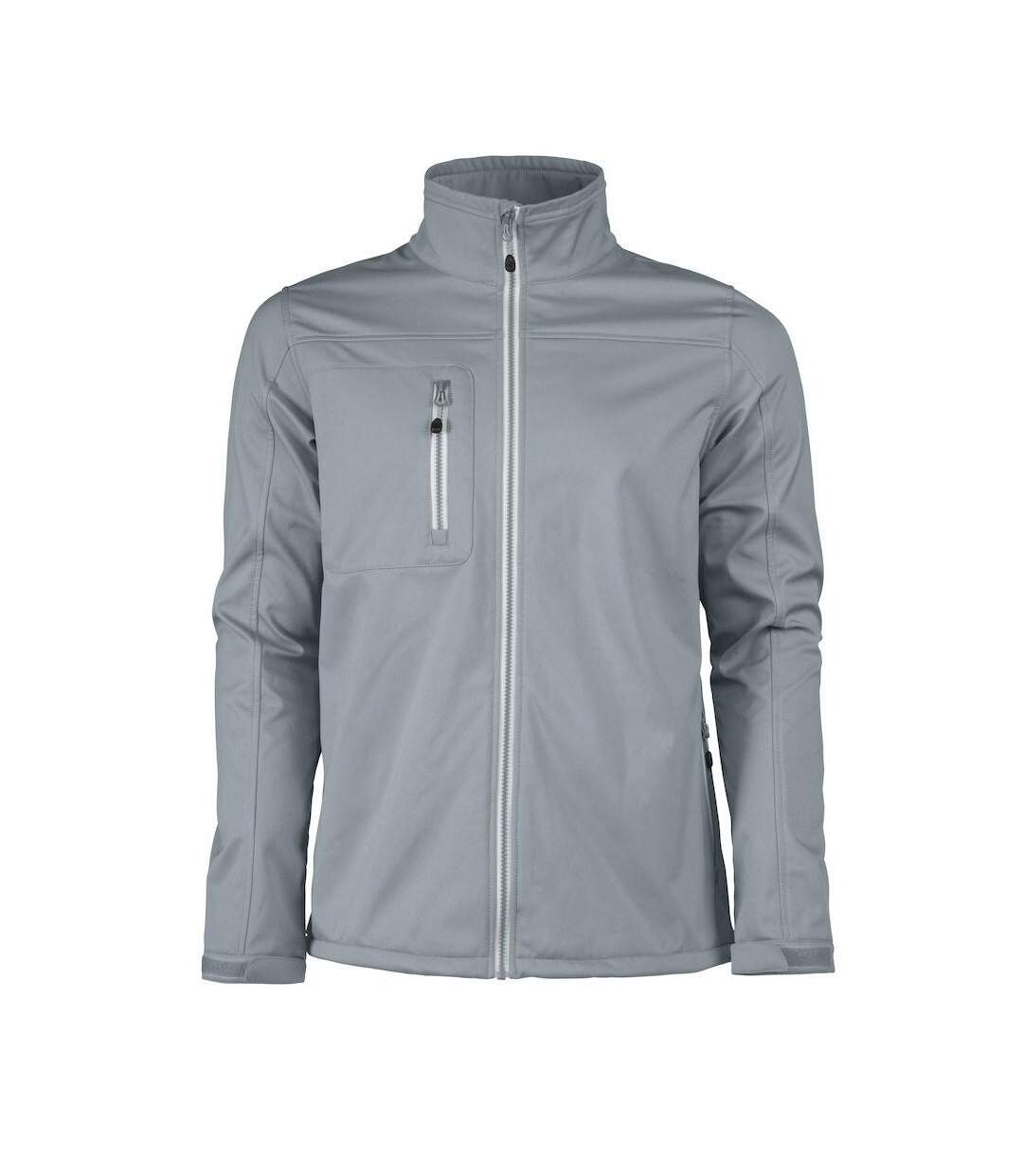 Mens Vert Soft Shell Jacket Metal Grey Printer RED-1