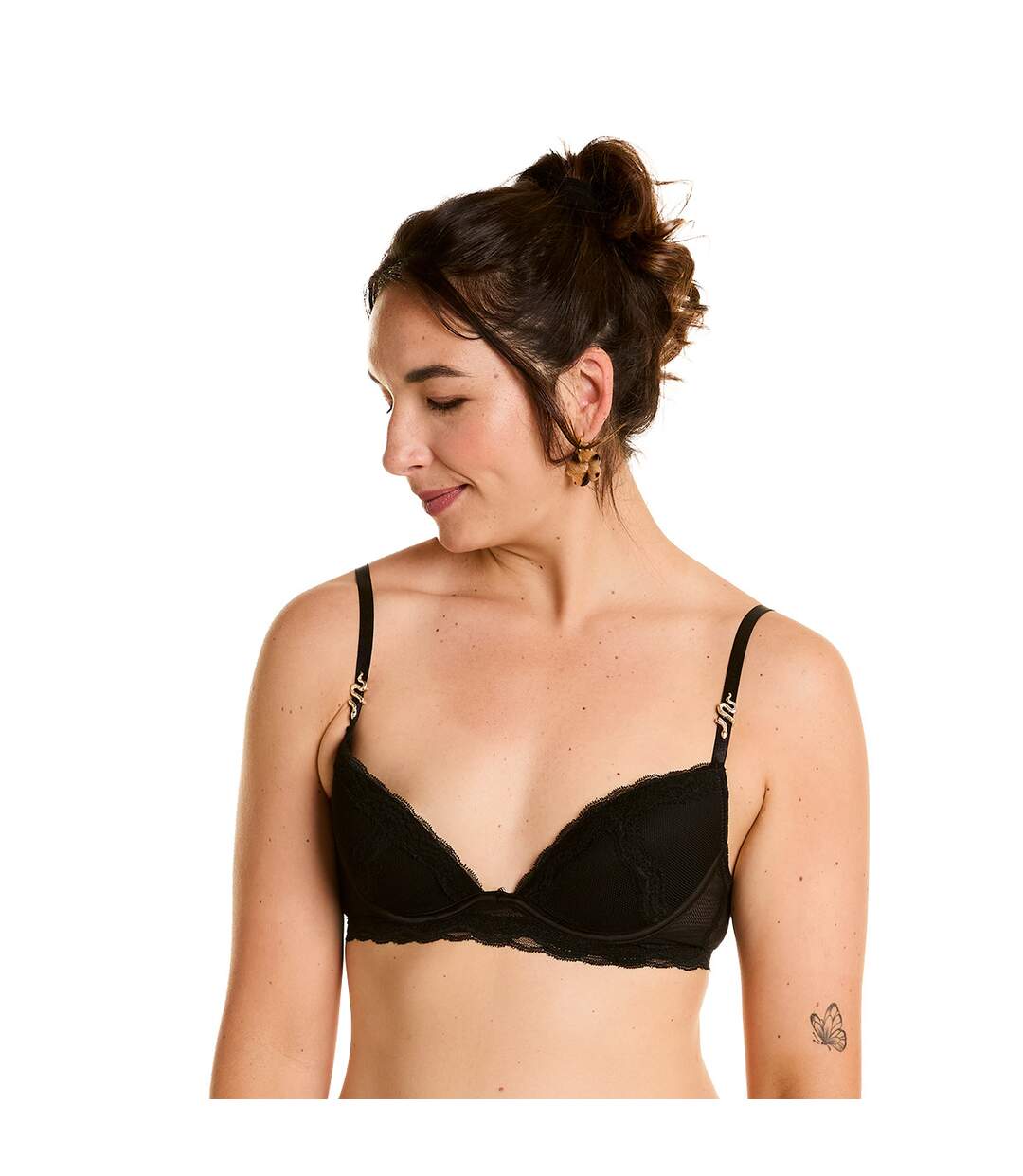 Soutien-gorge ampliforme coque moulée push-up noir Poison-2
