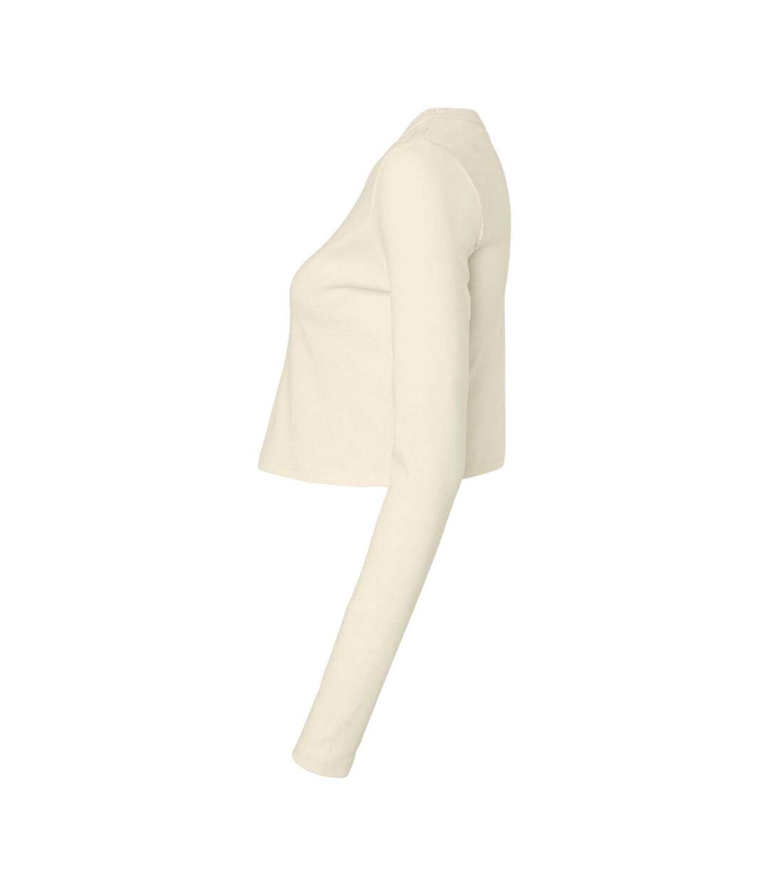 Womens/ladies Micro-rib Long-sleeved T-shirt Solid Natural Bella + Canvas-2