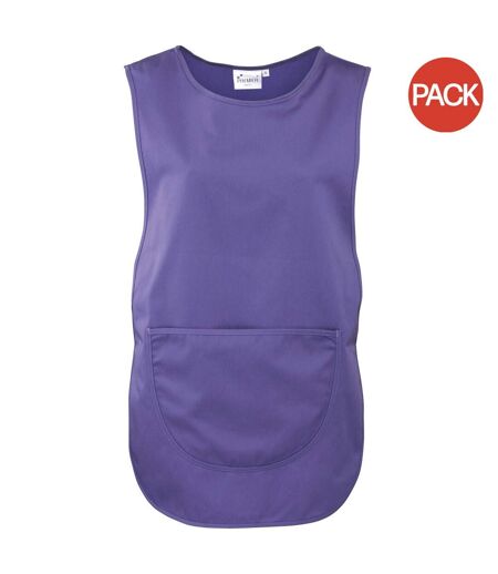 Premier Ladies/Womens Pocket Tabard/Workwear (Pack of 2) (Purple) (XXL)