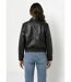 Blouson simili cuir, taille élastiquée-2
