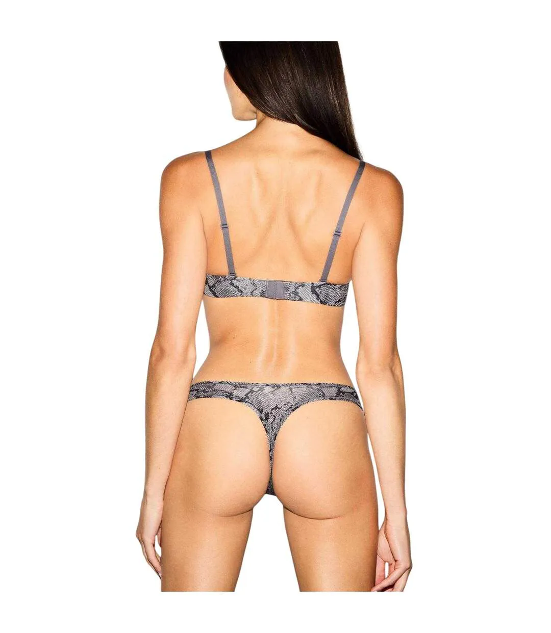 Soutien-gorge T-shirt Motif/style Imprimé Serpent Fits Everybody Femme Anthracite Skims-3