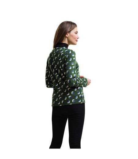 Regatta Womens/Ladies Orla Kiely Leaf Print Long-Sleeved T-Shirt (Shadow Elm Emerald) - UTRG9233