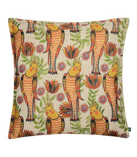 Akamba tropical cockatiel cushion cover 50cm x 50cm orange Wylder