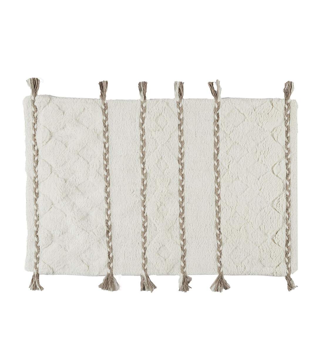 Tapis Tufté à Pompons Carpet 50x80cm Blanc-1