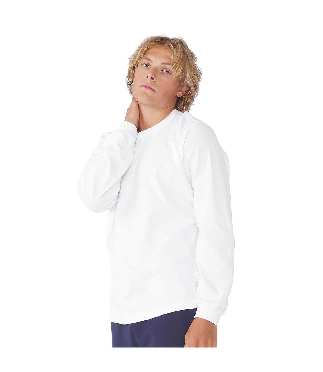 Unisex Adult Heavyweight Boxy Long-sleeved T-shirt White Bella + Canvas-1