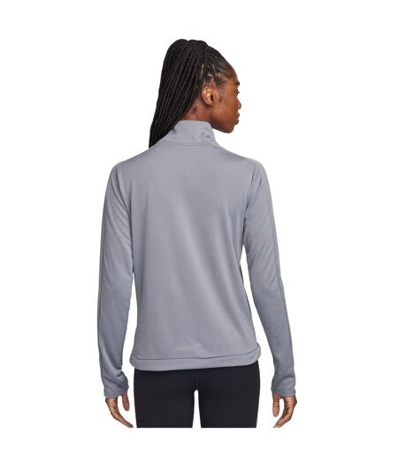Haut Manches Longues Course À Pied Motif/style Swoosh Femme Gris Nike