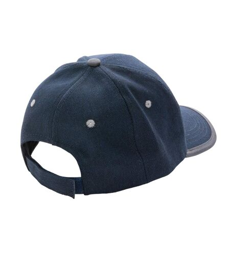 Impact aware contrast brushed cotton 6 panel cap navy XD Collection
