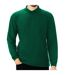 Polo à manches longues homme vert forêt Absolute Apparel