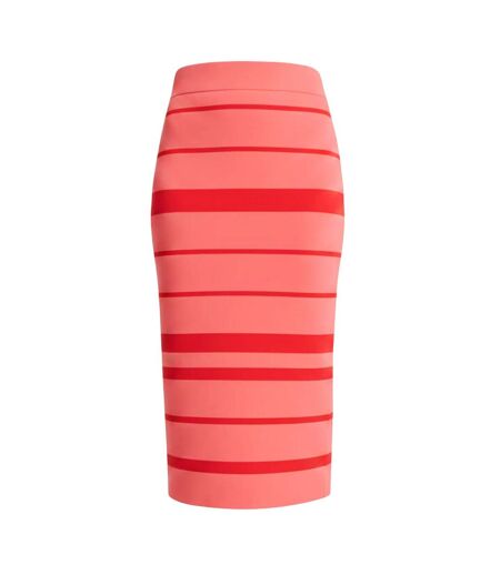 Jupe Droite Motif/style À Rayures Femme Corail Ted Baker