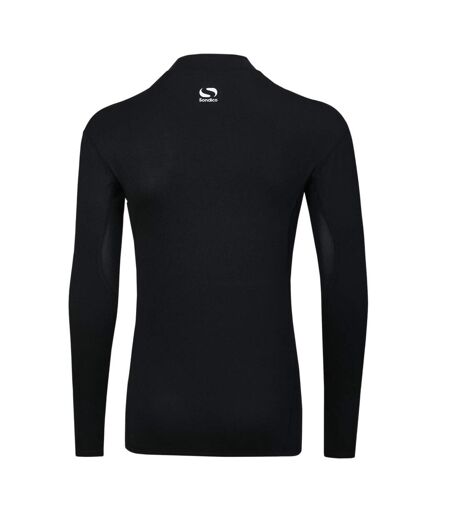 Mens Mock Neck Base Layer Top Black Sondico