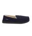 Mens Aspen Faux Suede Moccasin Slippers Navy Lyle & Scott-1