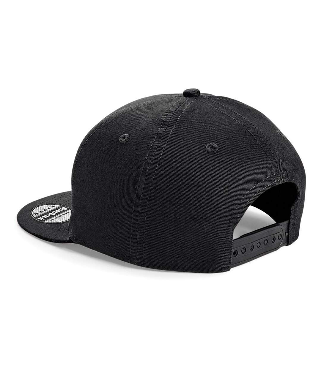 Youth unisex retro snapback cap black/ black Beechfield-2