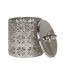 Boîte Déco en Métal Ajourée 14cm Argent-2