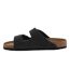 Mens Arizona Buckle Leather Lightweight Sandals Black Birkenstock-3