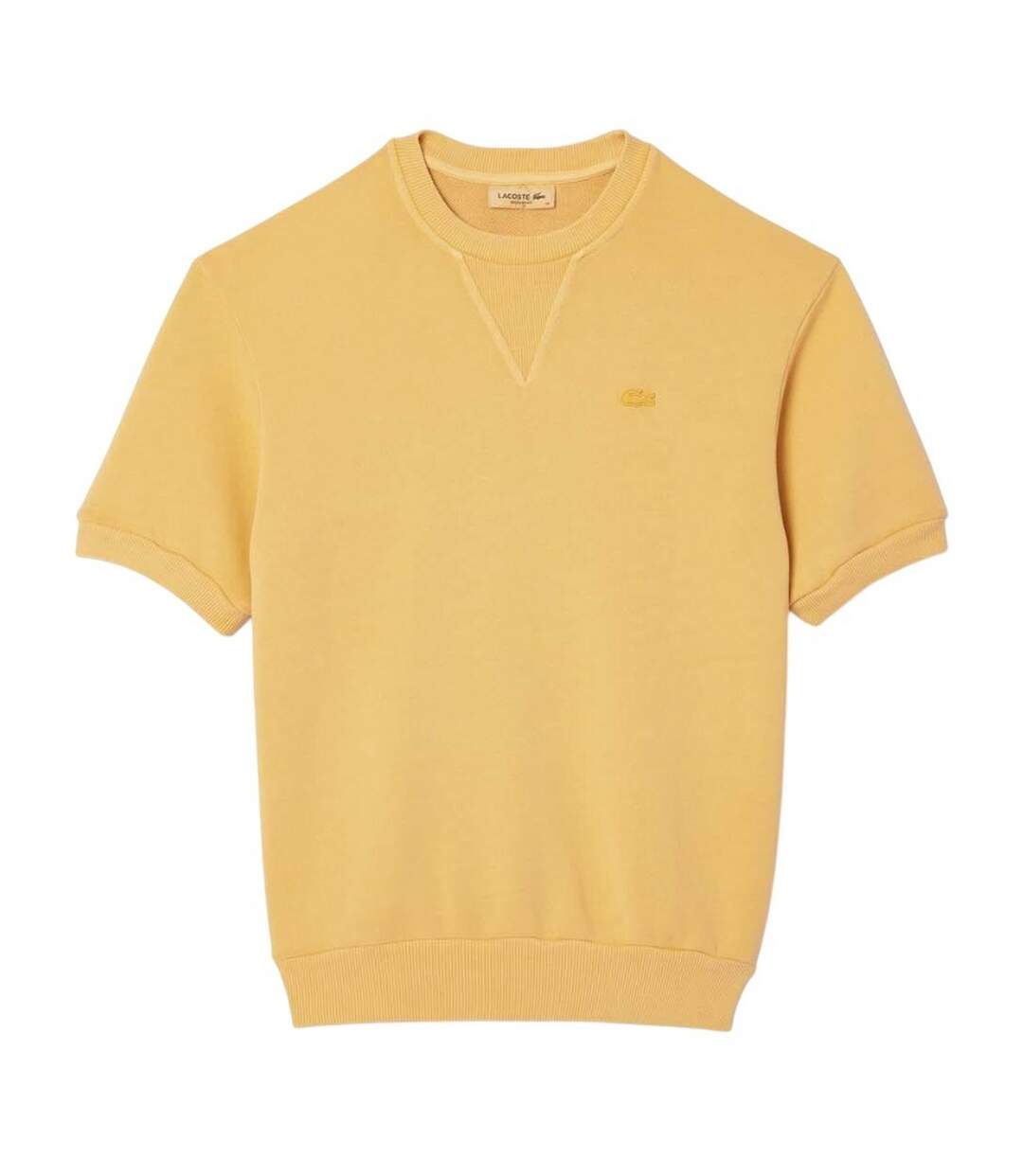Womens/ladies Natural Dyed Fleece T-shirt Orange Lacoste-1