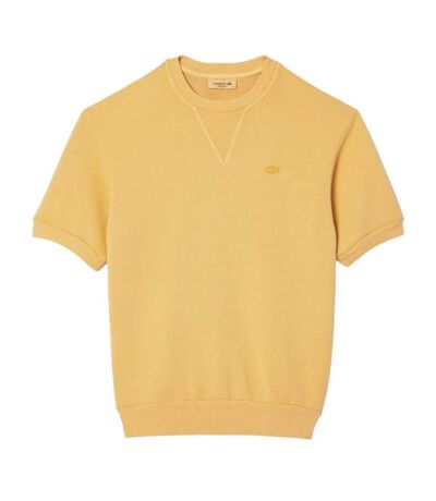 Womens/ladies Natural Dyed Fleece T-shirt Orange Lacoste