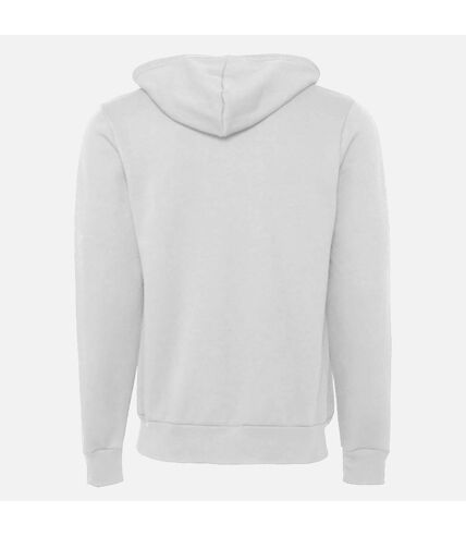 Canvas Unisex Zip-up Polycotton Fleece Hooded Sweatshirt / Hoodie (White)