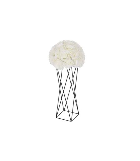 Cache-Pot en Métal Support Croix 55cm Noir
