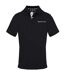 Mens Embroidered Logo Polo Shirt Black Aquascutum-1