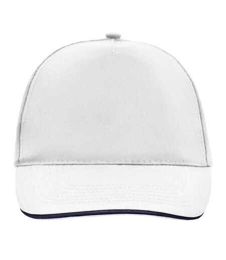 Casquette Motif/style 5 Panneaux Promo Blanc Myrtle Beach