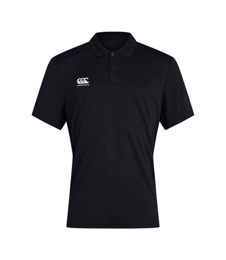 Mens Club Dry Polo Shirt Black Canterbury