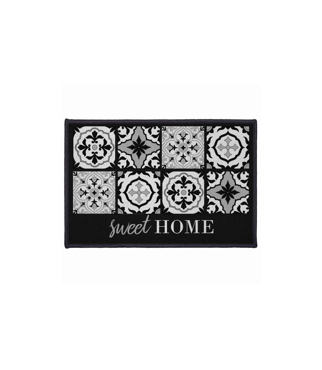 Tapis d'Entrée Rectangulaire Alfama 40x60cm Noir-1