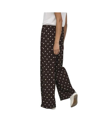 Pantalon fluide beige/marron à pois femme jdy ebbie