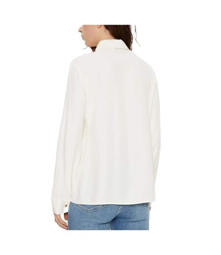 Chemise ecru femme tommy hilfiger soft viscose regular - 34