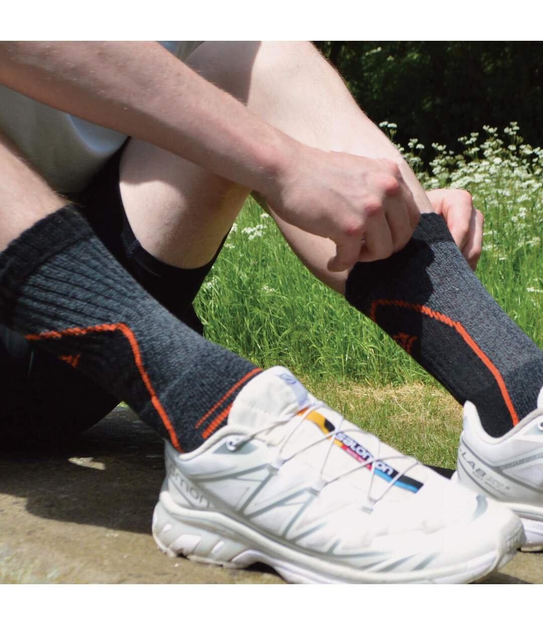 4 Pack Mens Cushioned Anti Blister Hiking Socks-4