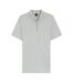 Mens Logo Quarter Zip Polo Shirt Silver Boss-2