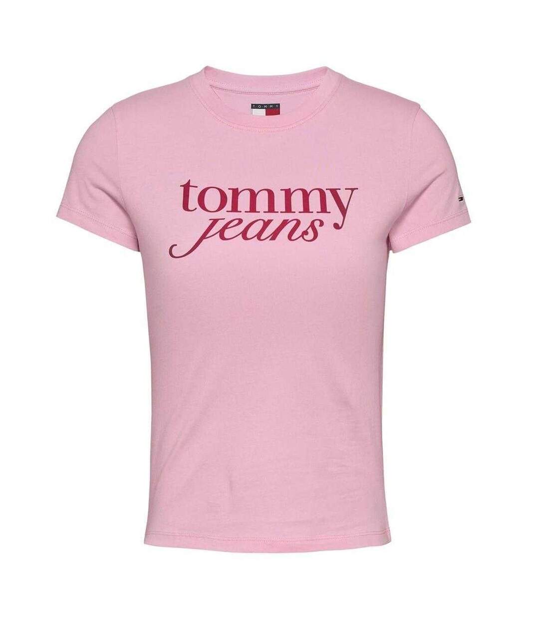 T-shirt Motif/style Logo Essential Femme Rose Tommy Jeans-2