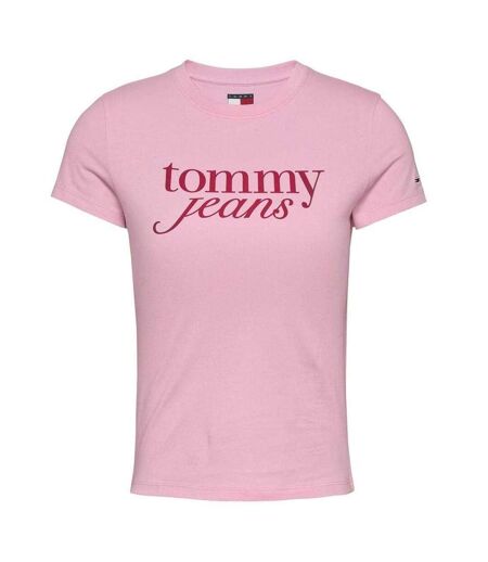 T-shirt Motif/style Logo Essential Femme Rose Tommy Jeans