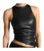 Womens/ladies Asymmetric Racer Top Black Maniere De Voir-4