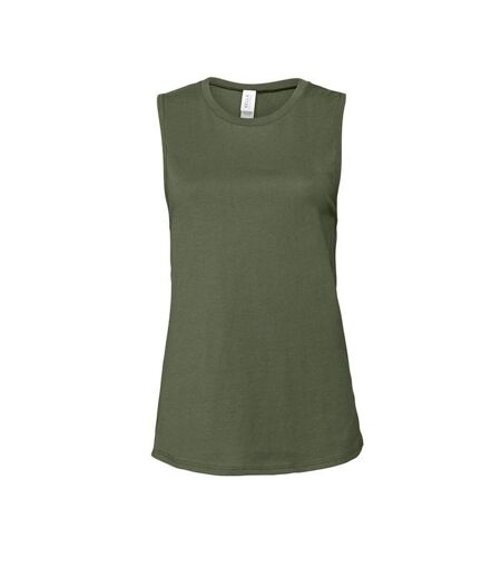 Bella + Canvas Womens/Ladies Muscle Jersey Tank Top (Military Green)