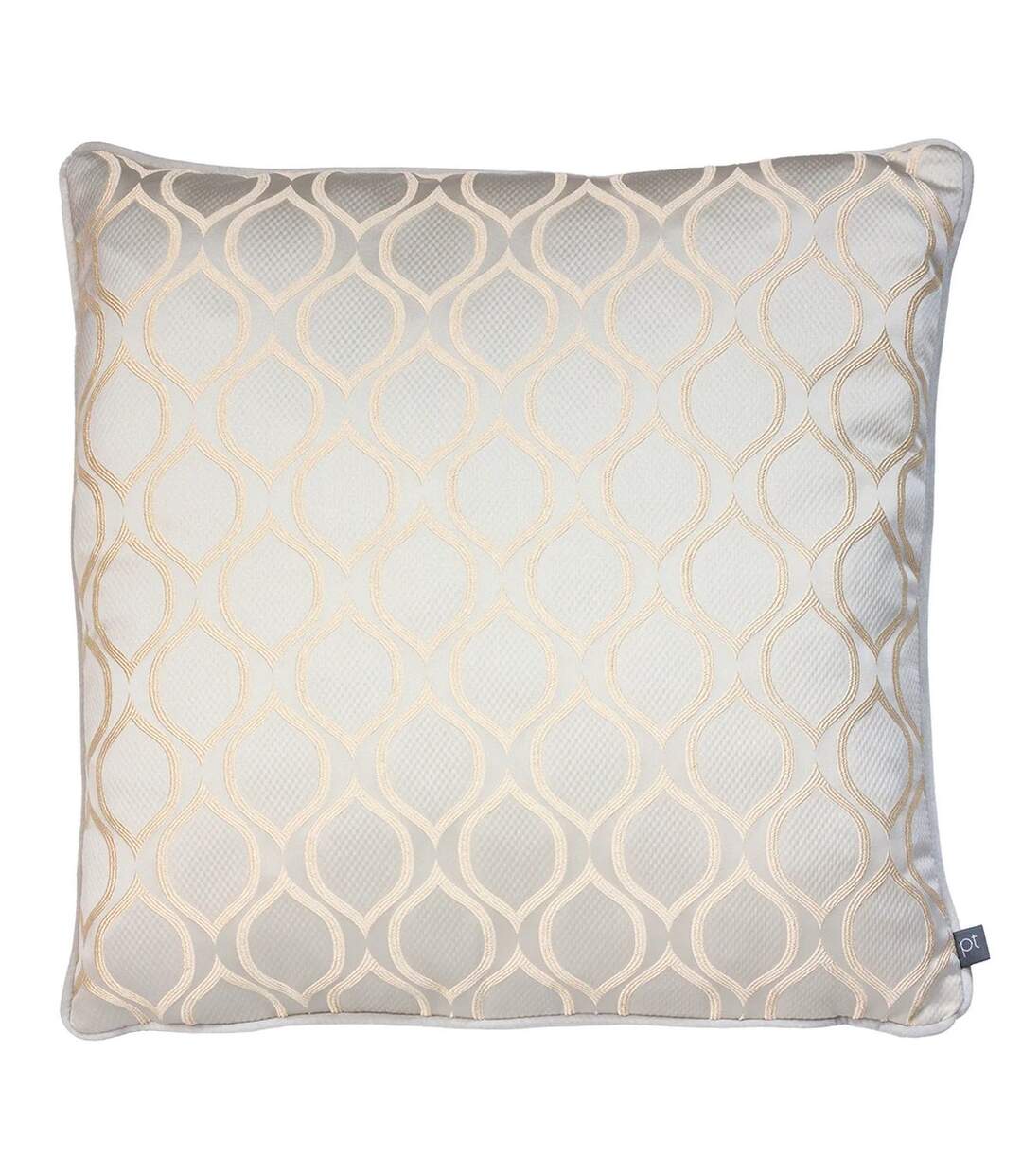 Solitaire embroidered cushion cover 50cm x 50cm pumice stone Prestigious Textiles