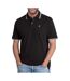 Polo noir homme g-star raw striped collar-1