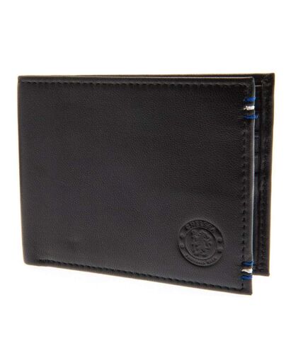 Chelsea FC Leather Mens Stitched Wallet (Black) (One Size)