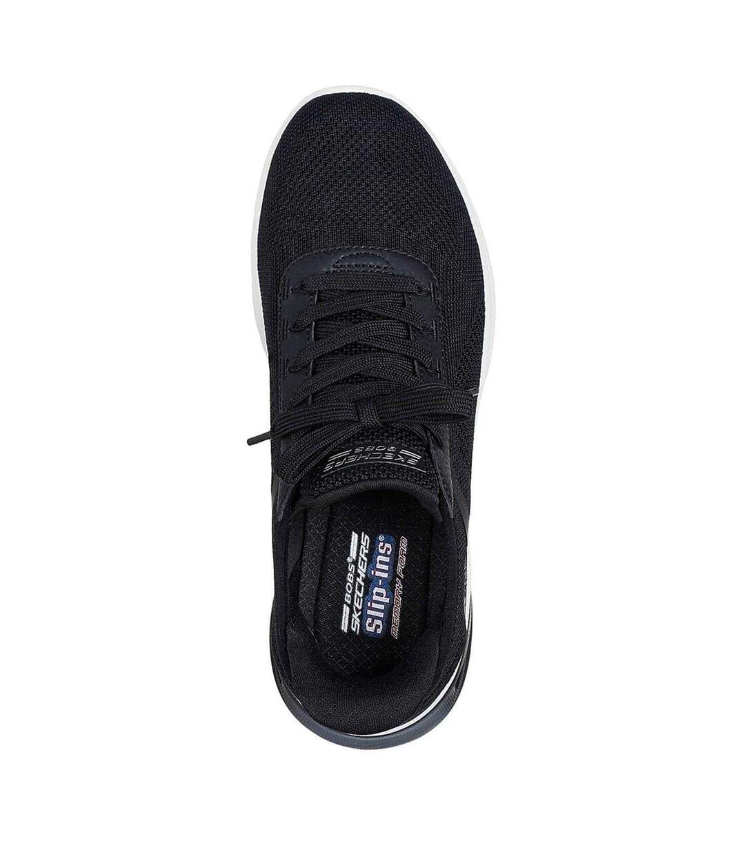 Baskets Bobs Arc Waves 2.0 Femme Noir Blanc Skechers-3