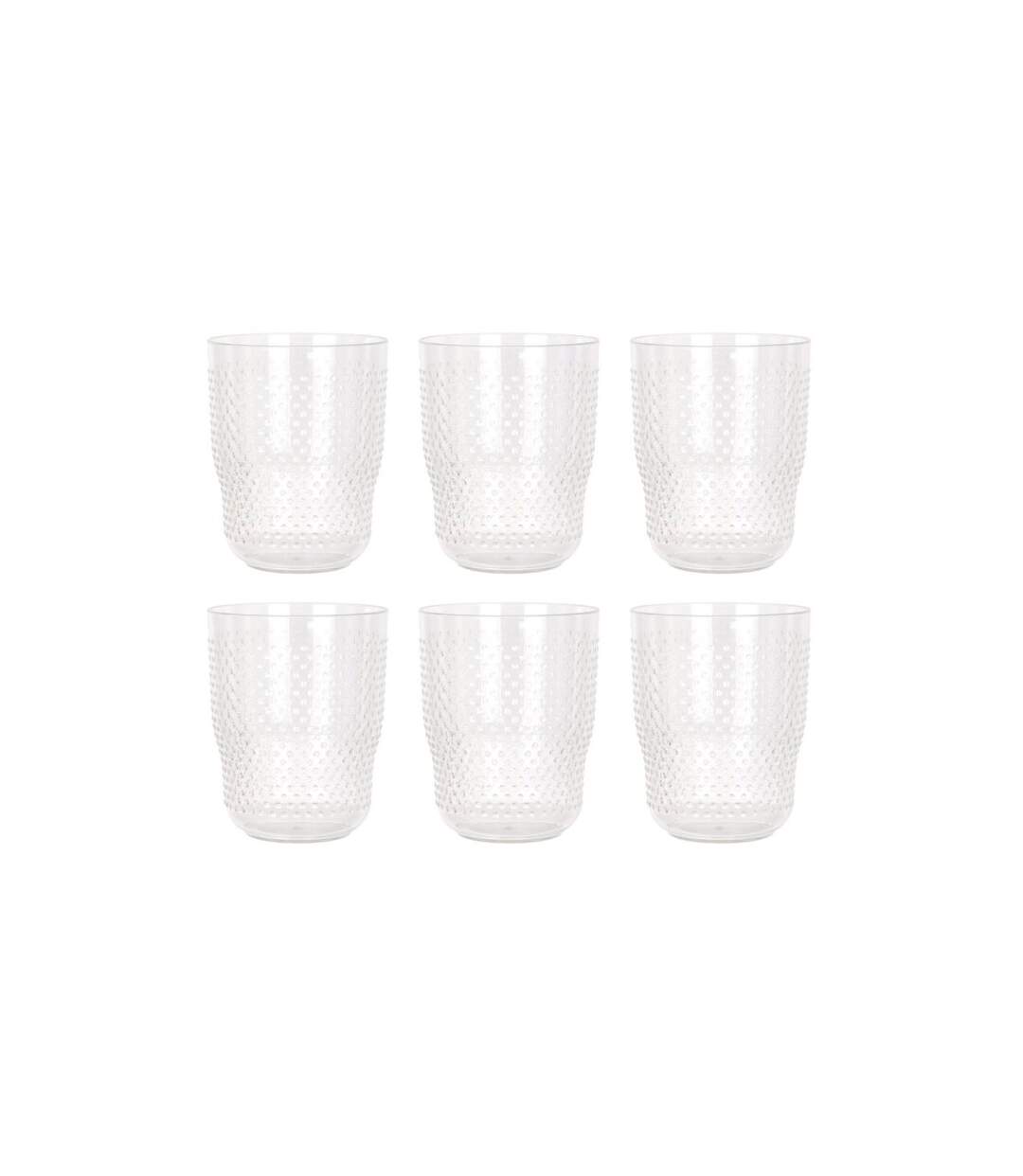 Lot de 6 Gobelets Réutilisables Plastique 30cl Transparent