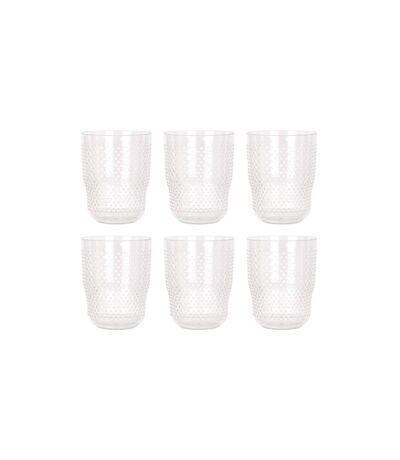 Lot de 6 Gobelets Réutilisables Plastique 30cl Transparent