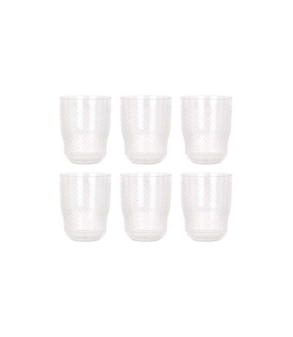 Lot de 6 Gobelets Réutilisables Plastique 30cl Transparent